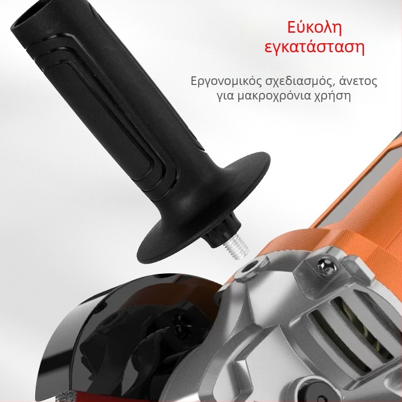 Χειριστήριο γωνιακού τροχού 100/125 mm με νήματα M8/M10 — πλαστικό βοηθητικό χερούλι για ηλεκτρικό εργαλείο