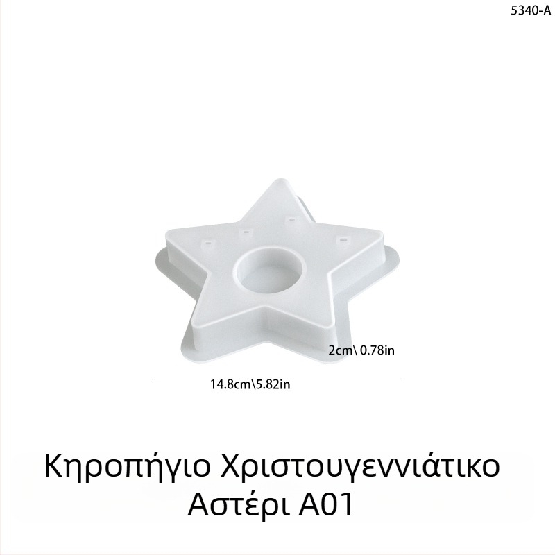 Φόρμα σιλικόνης για DIY αρωματικά γύψινα κεριά και εορταστικές φιγούρες: χριστουγεννιάτικο δέντρο, τάρανδος, Άγιος Βασίλης, χιονάνθρωπος