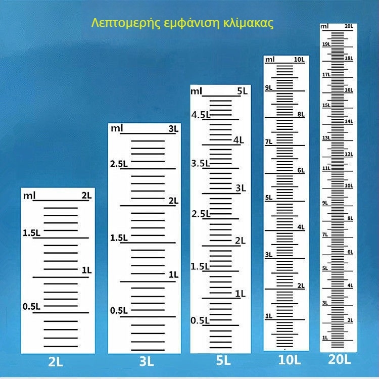 Υψηλής ακρίβειας κάδος μέτρησης με μεγάλη χωρητικότητα και κλίμακα, πλαστικό κύπελλο μέτρησης με καπάκι για ανάμειξη απολυμαντικών, 20 λίτρων