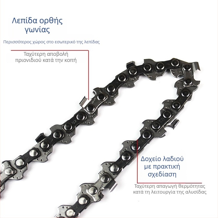 Σετ αλυσίδας για επαναφορτιζόμενο ηλεκτρικό αλυσοπρίονο: λάδι αλυσίδας, οδηγός αλυσίδας και εξαρτήματα για μπάρες 4\" και 6\" σε τροποποίηση γωνιακού τροχού