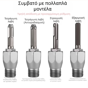 Άξονας προσαρμογής κρουστικού τρυπανιού για τοίχο – επεκτεινόμενη κεφαλή μετατροπής