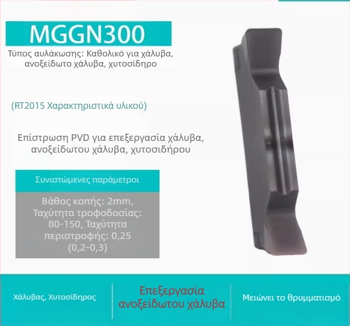 CNC Εισαγωγές για αυλακώσεις MGGN200/300/400, MGMN500-T/600 – λεπτοαλεσμένα κοπτικά εργαλεία