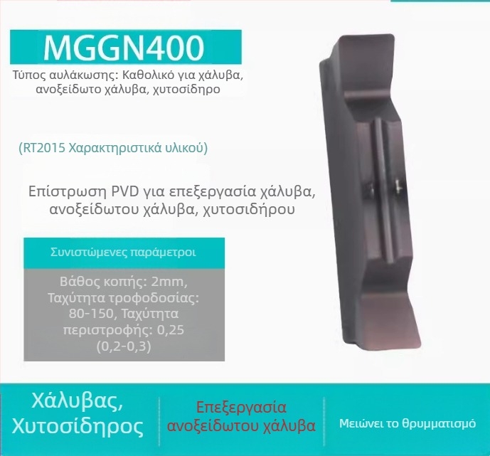 CNC Εισαγωγές για αυλακώσεις MGGN200/300/400, MGMN500-T/600 – λεπτοαλεσμένα κοπτικά εργαλεία