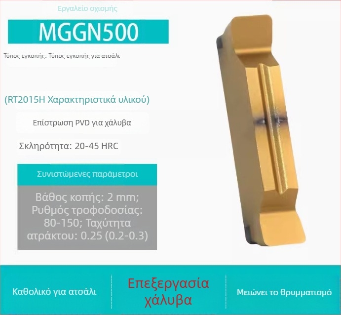 CNC Εισαγωγές για αυλακώσεις MGGN200/300/400, MGMN500-T/600 – λεπτοαλεσμένα κοπτικά εργαλεία