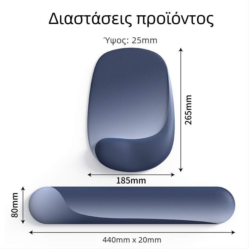 Διαβαθμισμένο μαξιλαράκι καρπού για ποντίκι με αφρώ μνήμης, αντιολισθητική επιφάνεια, γραφείο, για γυναίκες