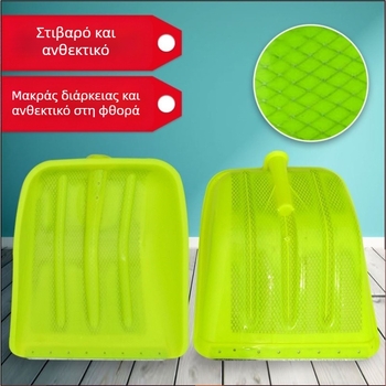 Χιονολάβα με πλαστικό σώμα και σκληρυμένο πλαστικό κεφάλι, παχύτερος σχεδιασμός, μεγάλο μέγεθος, ξύλινο κοντάρι, αναδιπλούμενη, μοντέλο Q27343