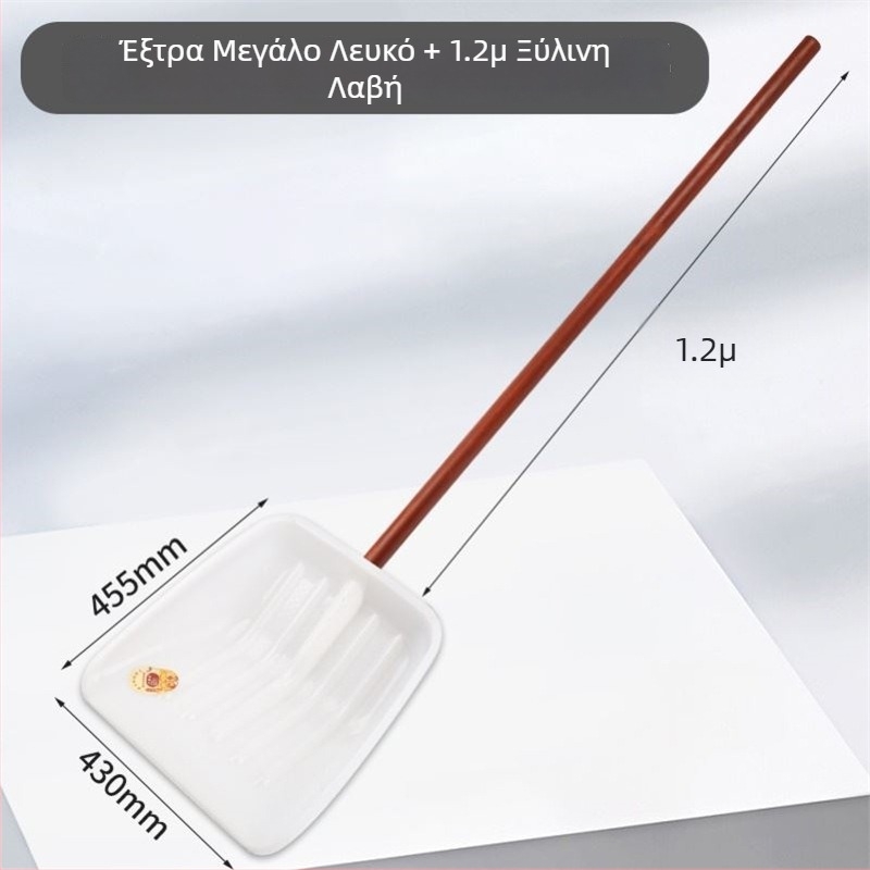 Χιονολάβα με πλαστικό σώμα και σκληρυμένο πλαστικό κεφάλι, παχύτερος σχεδιασμός, μεγάλο μέγεθος, ξύλινο κοντάρι, αναδιπλούμενη, μοντέλο Q27343