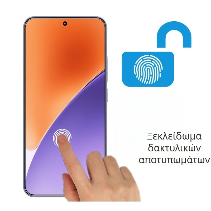 Γυάλινο προστατευτικό οθόνης για Xiaomi 15 με υπερηχητική αναγνώριση αποτυπωμάτων, αντι-αποτυπώσεων, μη πορώδες