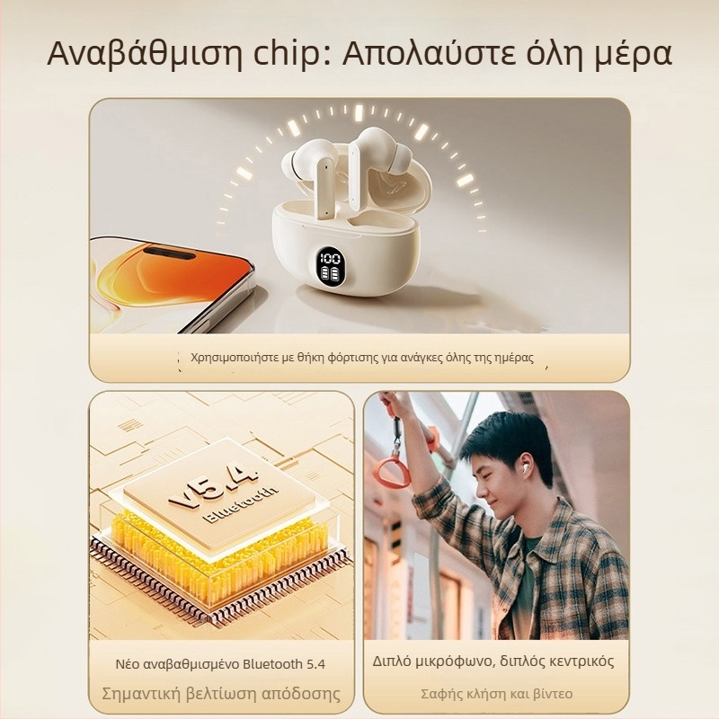 Ασύρματα Bluetooth ακουστικά με ψηφιακή οθόνη, για παιχνίδια, ήχος υψηλής ποιότητας