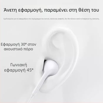 Ακουστικά ενσύρματα με ψηφιακό τσιπ Type-C και μικρόφωνο για Huawei/Honor X5 – εγγραφή καραόκε