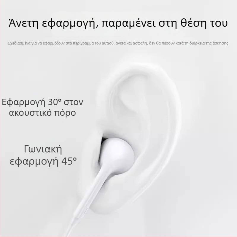 Ακουστικά ενσύρματα με ψηφιακό τσιπ Type-C και μικρόφωνο για Huawei/Honor X5 – εγγραφή καραόκε