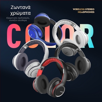 Ασύρματα Bluetooth ακουστικά με ιδιωτικό μοντέλο, πάνω από τα αυτιά, χωρίς καλώδιο, θύρα για κάρτα, με ακύρωση θορύβου, για gaming και esports, κατάλληλα για κινητά και φορητούς υπολογιστές