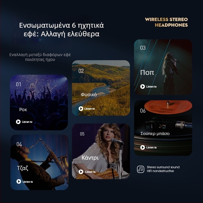 Ασύρματα Bluetooth ακουστικά με ιδιωτικό μοντέλο, πάνω από τα αυτιά, χωρίς καλώδιο, θύρα για κάρτα, με ακύρωση θορύβου, για gaming και esports, κατάλληλα για κινητά και φορητούς υπολογιστές