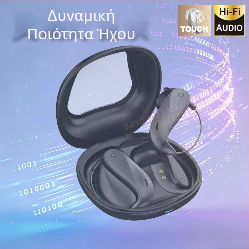 Ασύρματα Bluetooth TWS ακουστικά με μείωση θορύβου και αθλητικό σχέδιο με κλιπ για το αυτί, άνετη εφαρμογή
