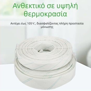 2,5 kV γυάλινη ίνα σωλήνας μόνωσης για ηλεκτρικά καλώδια, ανθεκτικός σε υψηλές θερμοκρασίες, λευκός με κόκκινες ρίγες