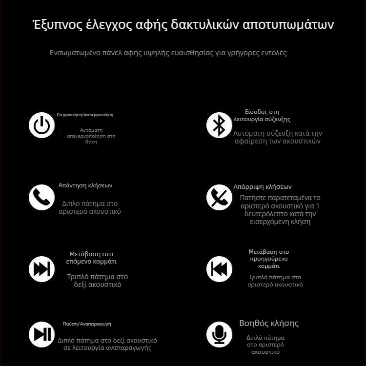 Ασύρματα αθλητικά ακουστικά Bluetooth με ενεργή ακύρωση θορύβου και ήχο υψηλής ποιότητας.