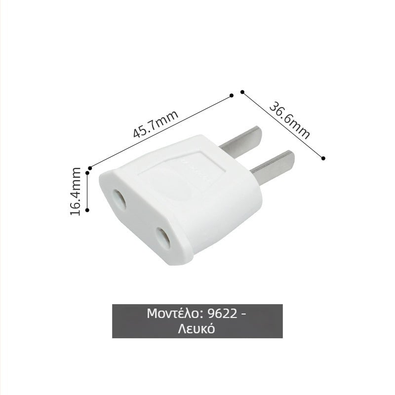 JHD-9622 μετατροπέας τάσης AC: ευρωπαϊκό κυκλικό βύσμα προς GB πρότυπο δύο επαφών βύσμα