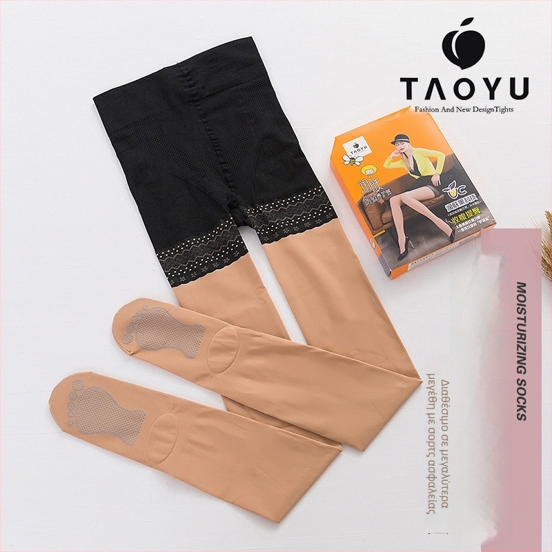Γνήσια Peach Feather Plus-Size νάιλον καλσόν με αντιολισθητικές σόλες, 15D, μοντέλο 8427, για άνοιξη και φθινόπωρο