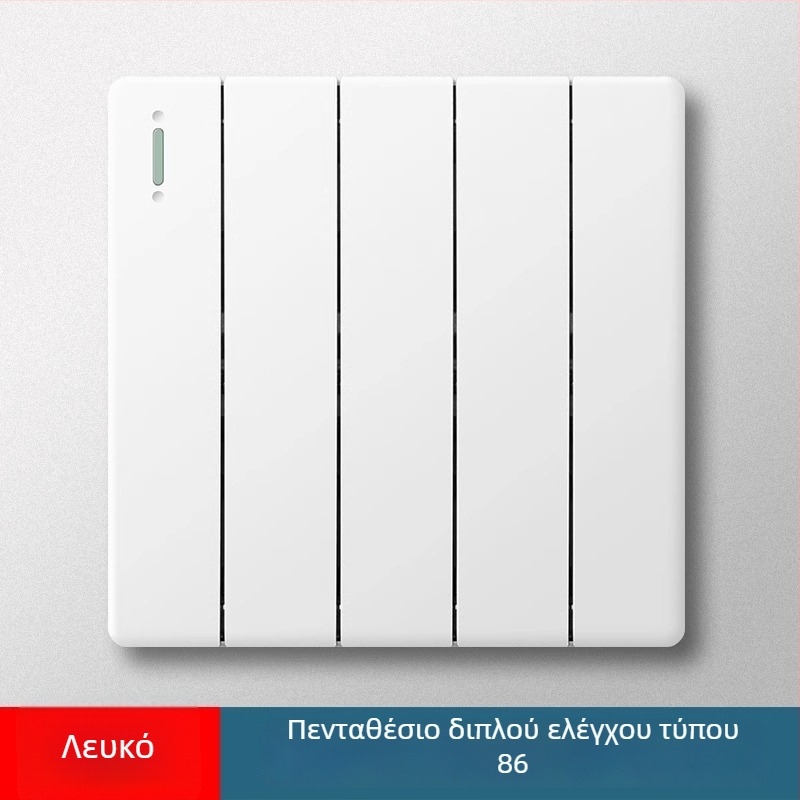 86 τύπου πέντε διακόπτες τοίχου, κρυφή εγκατάσταση, γκρι πάνελ φωτισμού σαλονιού