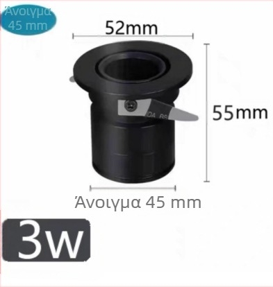 Μικρός ενσωματωμένος LED προβολέας με αντι-θαμπό φως, COB bullseye φως, εφέ αστέρων, χωρίς κύριο φως