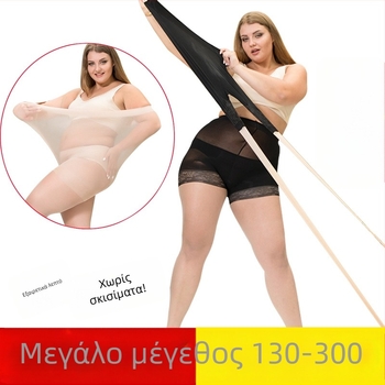 Plus-Size Καλσόν Αντι-Ζάκ με Ενσωματωμένα Ασφαλή Σορτς, Μαύρα 15D, Κοπή Κατά Μέγεθος