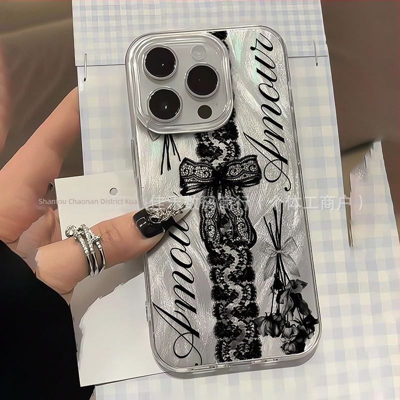 Θήκη Apple Lace Pro Max για iPhone 17 Pro Max, σχέδιο με φτερωτό νήμα για iPhone 16 Pro, σκληρή θήκη για 14 Pro, sexy 13/12