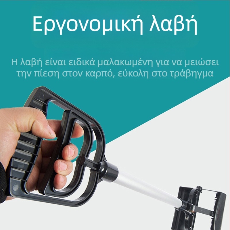 Σκούπα περιττωμάτων σκύλου με μακριά λαβή, κλιπ για σακούλες, για μικρά και μεγάλα σκυλιά