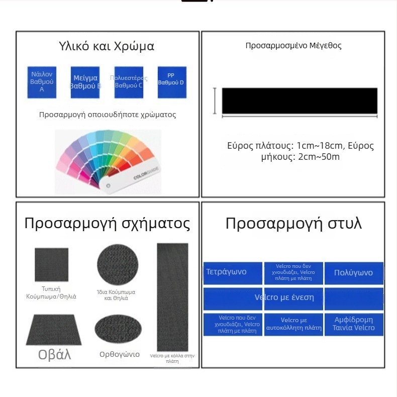 Νάιλον συνδετήρες Velcro διπλής όψεως και μονής όψεως, ιμάντες οργάνωσης καλωδίων