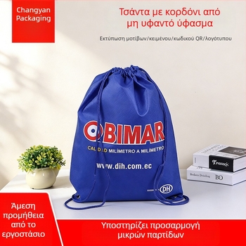 Τσάντα από μη υφαντό ύφασμα με κορδόνι για αποθήκευση παπουτσιών, ανθεκτική στην υγρασία και στη σκόνη, προσαρμοσμένο λογότυπο