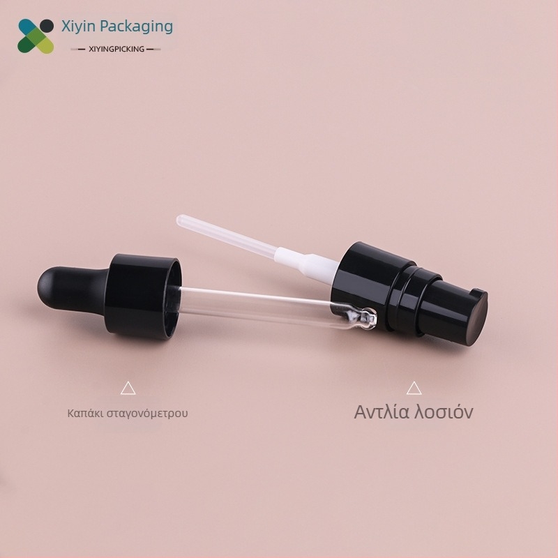 Xiying 15 ml ακρυλικό μπουκαλάκι καλλυντικών με αντλία, τετράγωνο σταγονόμετρο για foundation και ορό, καλλυντική συσκευασία