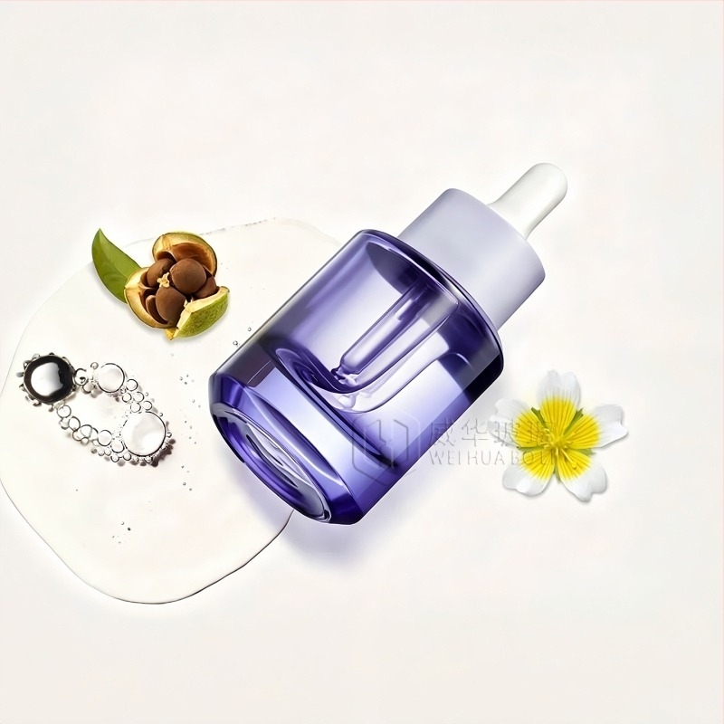 30 ml διαφανές γυάλινο φιαλίδιο με σταγονόμετρο για αιθέρια έλαια και ορούς, γυάλινο φιαλίδιο διανομής με παχύ‑πάτο