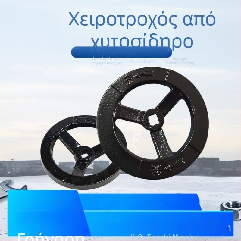 Εσωτερικός πυροσβεστικός υδραντλητήρας — καθολικός κατευθυντήριος τροχός με πλάκα και χοντρή χειρολαβή από χυτοσίδηρο Sn65