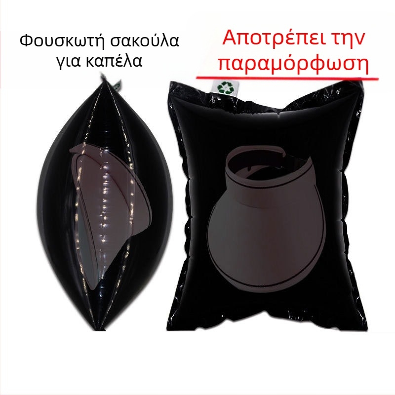 Μαύρος φάκελος φυσαλίδων για συσκευασία καπέλων, προστασία από συμπίεση, φουσκωτή επένδυση για αποστολή