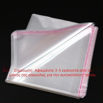 100 τεμάχια διαφανείς OPP σακούλες, πλάτος 20 cm, αυτοκόλλητες PP σακούλες μιας χρήσης