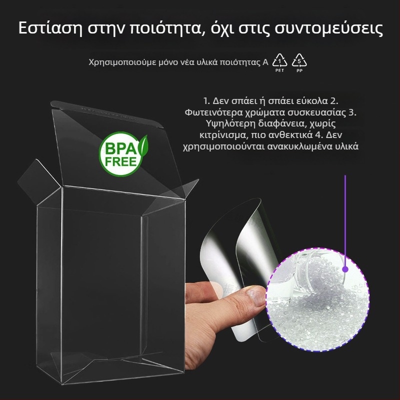 Προσαρμοσμένο διαφανές κουτί PVC για συσκευασία, ματ PP αναδιπλούμενο κουτί, PET πολύχρωμη δώρου καφέ προβιοτικό