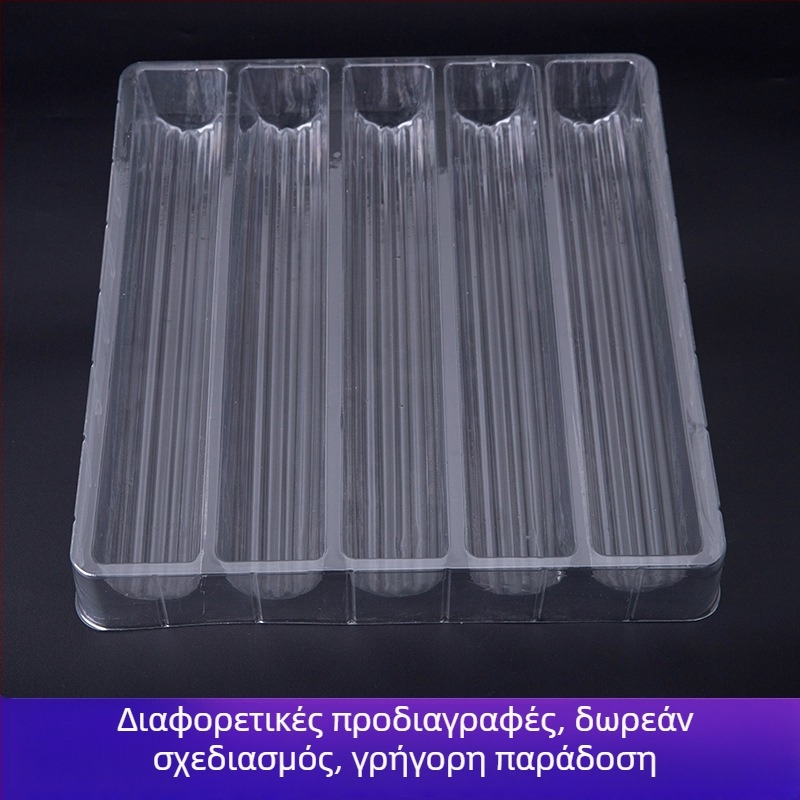 Διαφανές blister box για εξαρτήματα κυματοειδούς σωλήνα (PET/PS/PP)