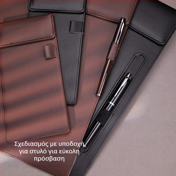 PU δερμάτινο clipboard A4 για συνεδριάσεις με μαγνητική θήκη αρχείων και επιφάνειας γραφής; Διαθέσιμη εκτύπωση λογότυπου