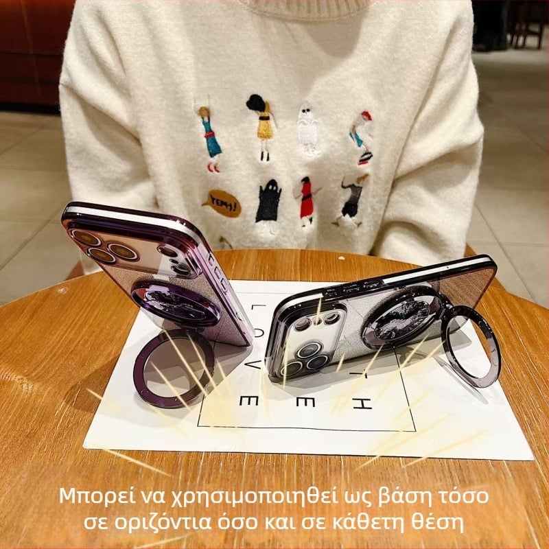 Θήκη Xiaomi συμβατή με τα νέα μοντέλα, με βάση στήριξης, ηλεκτροπλατιωμένη λαμπερή επιφάνεια, κινεζικού στυλ εορταστικό σχέδιο