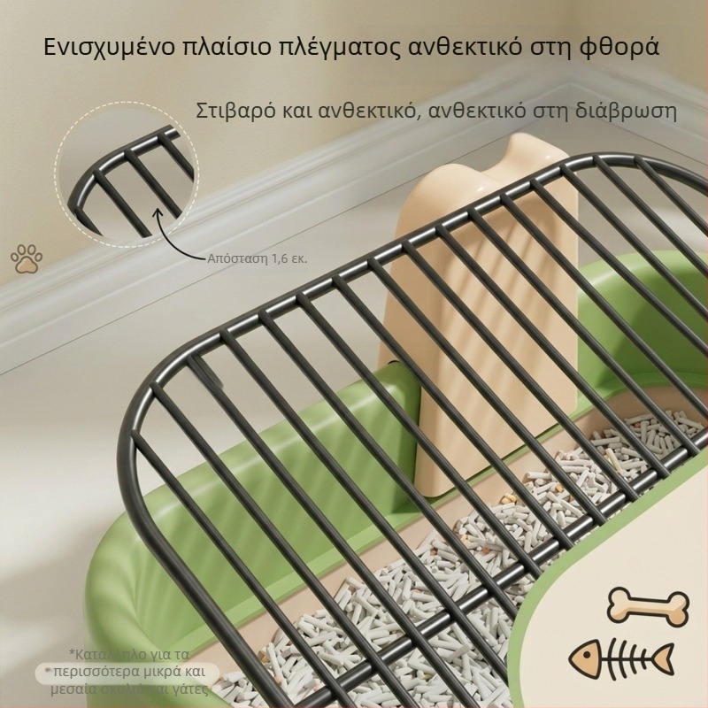 Μεγάλη τουαλέτα σκύλων με υψηλό φράγμα κατά των πιτσιλισμάτων, σχεδίαση με επίπεδο άνοιγμα και συρταριού τύπου σταθερή θέση για μικρά και μεσαία σκυλιά