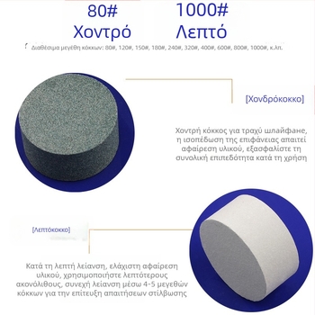 Πράσινος silicon carbide oilstone κυλινδρικός, 50x25 mm, για γυάλισμα και λείανση τζέιντ