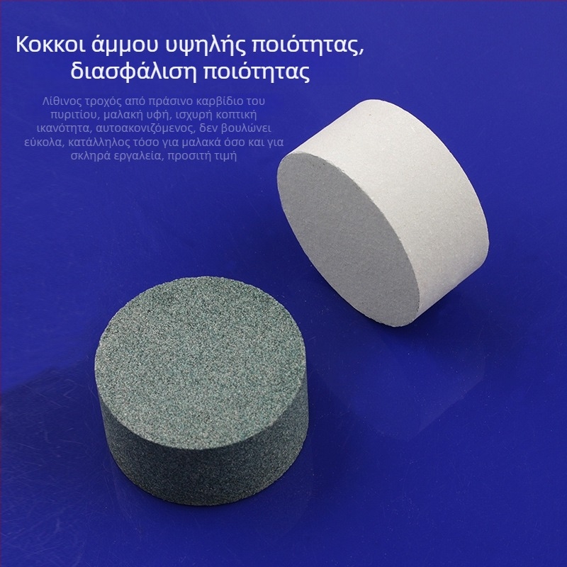 Πράσινος silicon carbide oilstone κυλινδρικός, 50x25 mm, για γυάλισμα και λείανση τζέιντ