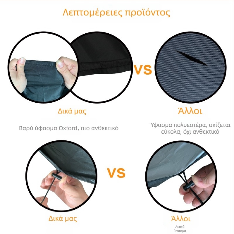 Μεγάλο εξωτερικό κάλυμμα για φούρνο πυράς στην αυλή, μαύρο Oxford ύφασμα, προστασία από σκόνη και νερό, ηλιοπροστασία αυλής