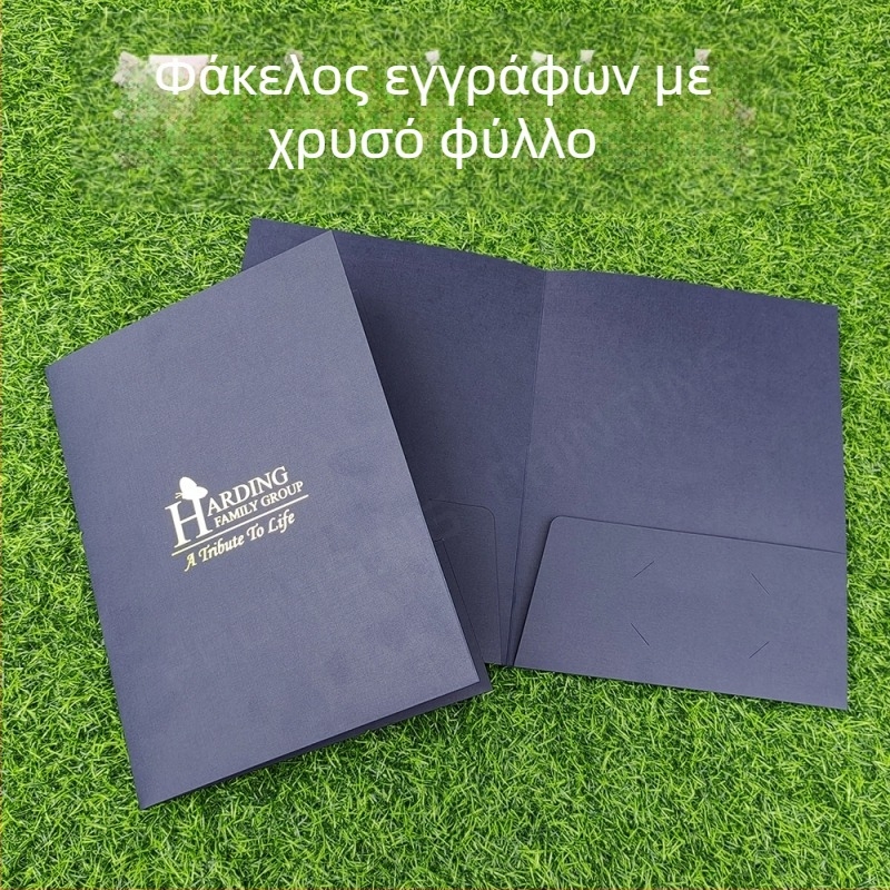 Α4 Φάκελος εγγράφων με σχέδιο χαρτιού και χρυσοτυπία, για συμβόλαια, θήκη για μία σελίδα, προσαρμοζόμενο