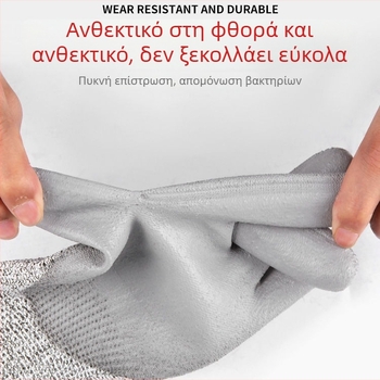 Γάντια αντίστασης σε κοπές με 13-Gauge, πέντε βαθμίδες, παλάμη PU, γάντια ασφαλείας για εργασία σε κατασκευές