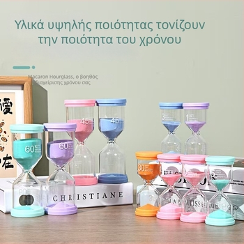 Μακαρόν σχήματος μικρή κλεψύδρα για παιδιά - χειροποίητο διακοσμητικό κρεμαστό δώρο, μοντέρνο μινιμαλιστικό στυλ