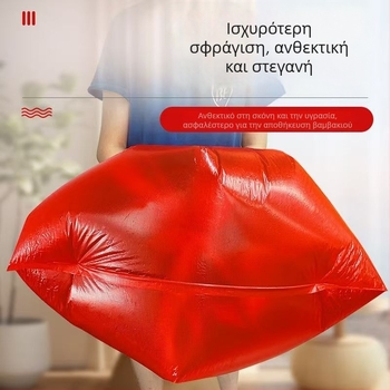 Κόκκινη πλαστική τσάντα tote μεγάλης χωρητικότητας για μετακόμιση και συσκευασία, εξτρα παχιά