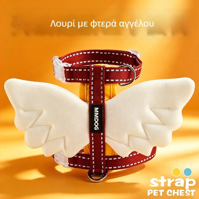Angel Wings γιλέκο με λουρί για γάτες, για εξωτερικές βόλτες, αντι-διαφυγή