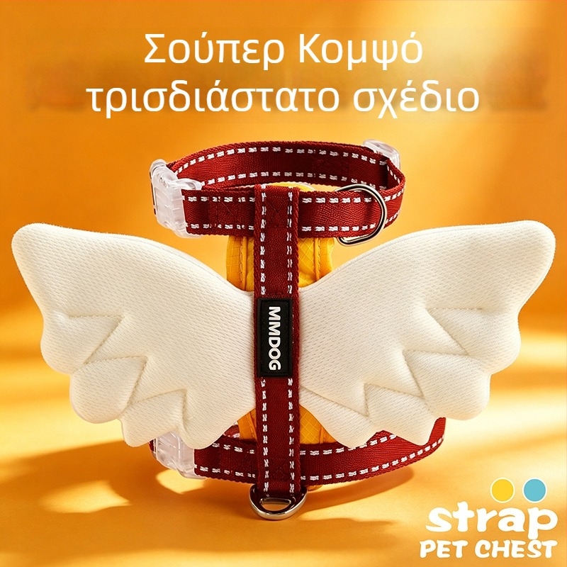 Angel Wings γιλέκο με λουρί για γάτες, για εξωτερικές βόλτες, αντι-διαφυγή
