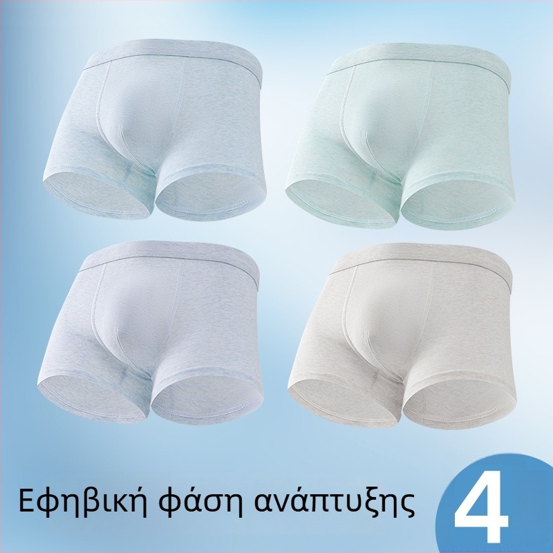 Παιδικά μποξέρ από βαμβάκι 95% και ελαστάνη 5%, αντιβακτηριακά, για αγόρια άνω των 8 ετών