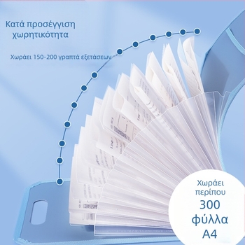 Ακορντεόν φάκελος αρχείων Α4, πολλαπλών επιπέδων για έγγραφα, φορητός επαγγελματικός φάκελος